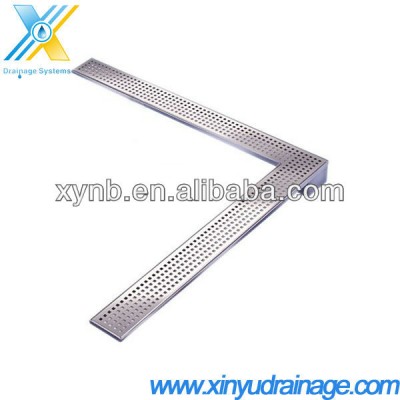 High flow capability stainless Steel corner floor drain